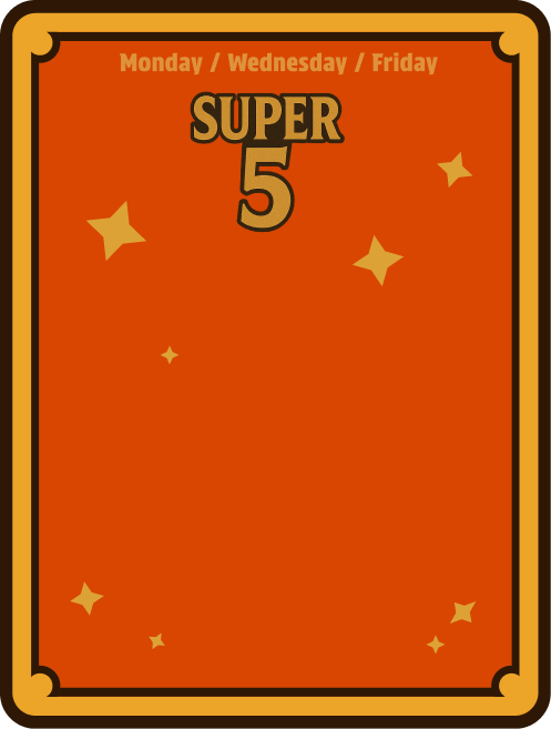 Super 5 lottery game